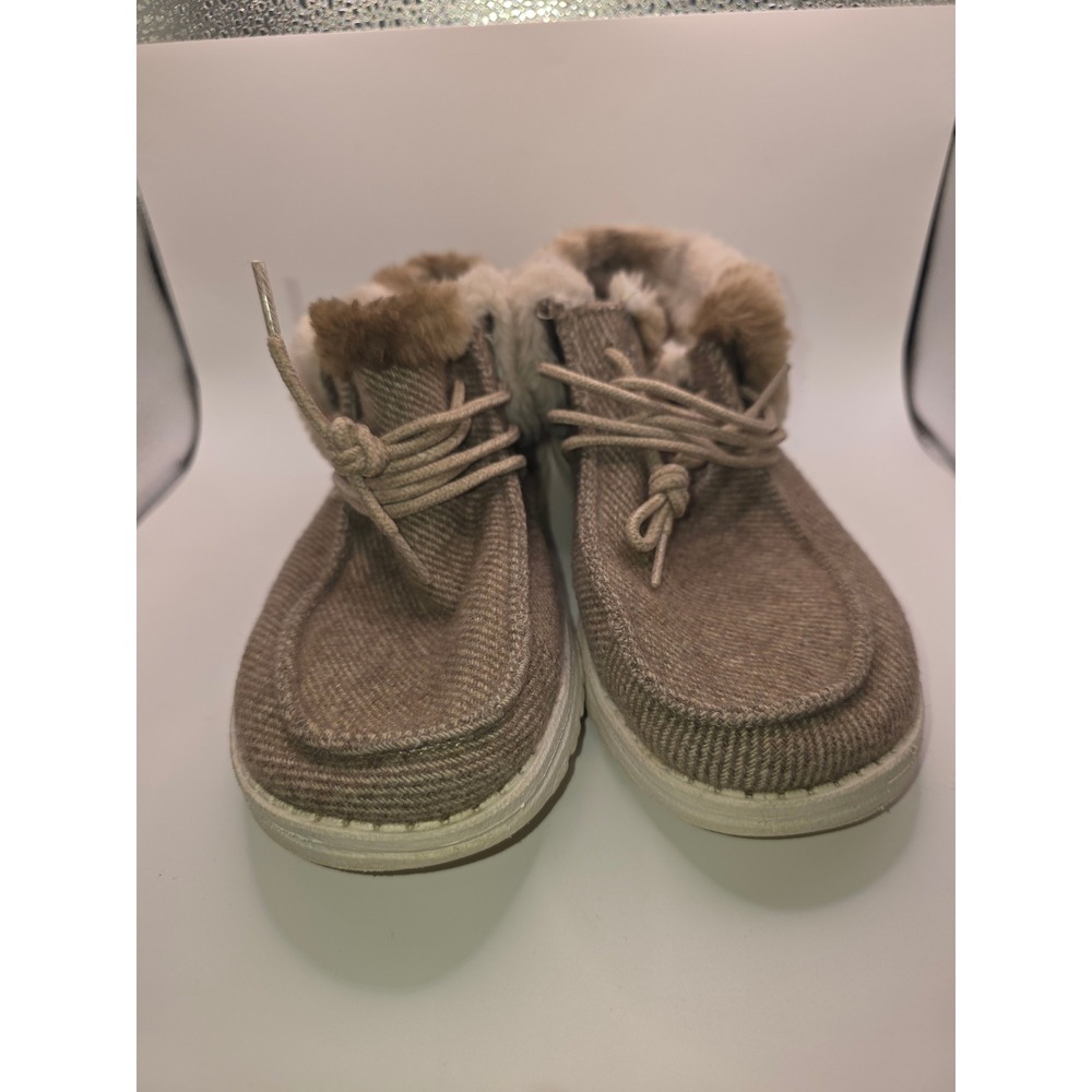 Hey Dude Britt Coffee Dye Faux Fur Lined Ankle Boots Mens 10 121771814